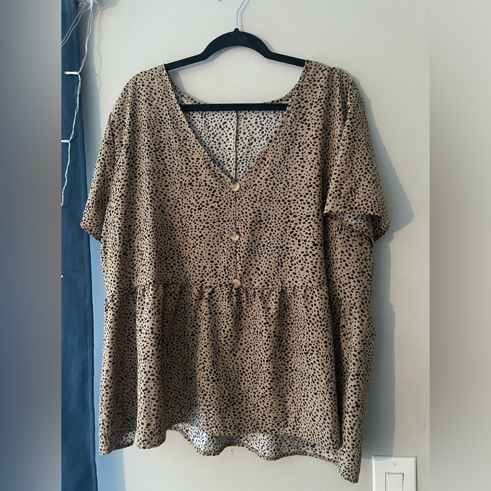 Cheetah Print Blouse